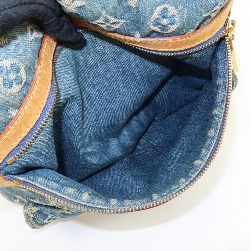 Louis Vuitton Monogram Denim Baggy GM Shoulder Bag Blue M95048 Auth Used F/S - Picture 6 of 9